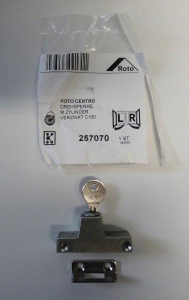 Roto Drehsperre 257070 mit Zylinder silber
